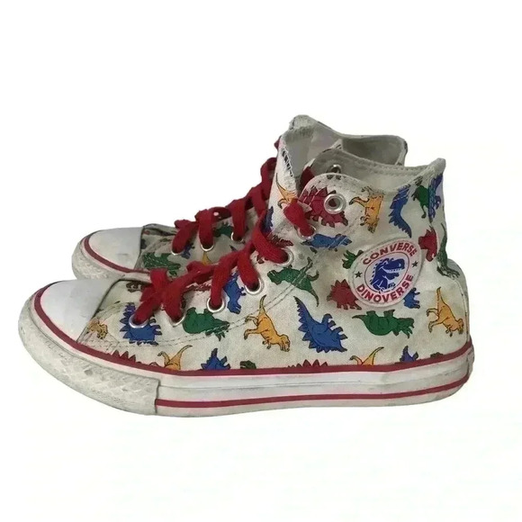 DINOVERSE CUSTOM CHUCK TAYLOR ALL STAR CONVERSE JURASSIC PARK LAND BEFORE TIME - Picture 1 of 10